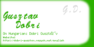 gusztav dobri business card